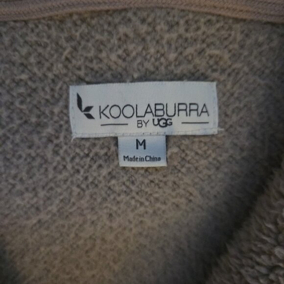 Medium Tan Beige Cardigan Teddy Bear Koolaburra by Ugg Super Plush Relaxed Fit - Picture 3 of 7